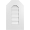 Ekena Millwork Octagonal Top Surface Mount PVC Gable Vent: Functional, w/ 3-1/2"W x 1"P Standard Frame, 12"W x 20"H GVPOT12X2001SF - alternate 1